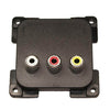 C-line video en audio contactdoos bruin