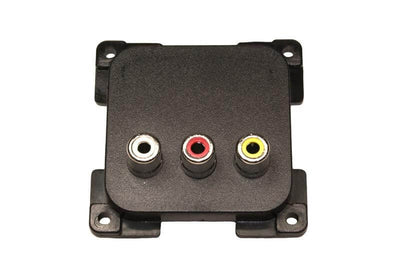 C-line video en audio contactdoos bruin