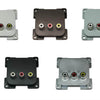 C-line video en audio contactdoos zwart
