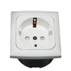 C-line wandcontactdoos met opal afdekraam wit