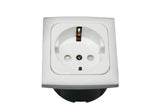C-line wandcontactdoos met opal afdekraam wit - afbeelding 1