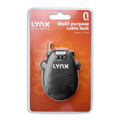 Lynx Multifunctioneel Kabelslot 80cm - Zwart