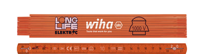 Wiha elektriciensduimstok longlife 2m meetlat (oranje)