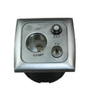 C-line 12 volt contactdoos met antenne en satelliet aansluiting met opal afdekraam zilver - zonder verkoopverpakking