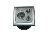 C-line 12 volt contactdoos met antenne en satelliet aansluiting met opal afdekraam zilver - zonder verkoopverpakking - afbeelding 1