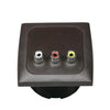 C-line video en audio contactdoos met opal afdekraam bruin - zonder verkoopverpakking