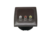 C-line video en audio contactdoos met opal afdekraam bruin - zonder verkoopverpakking - afbeelding 1