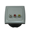 C-line video en audio contactdoos met opal afdekraam grijs - zonder verkoopverpakking