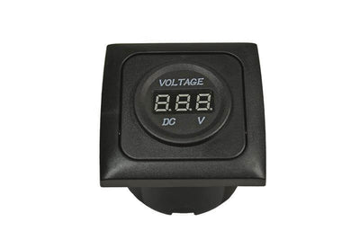 C-line voltmeter camper en caravan met opal afdekraam zwart - zonder verkoopverpakking