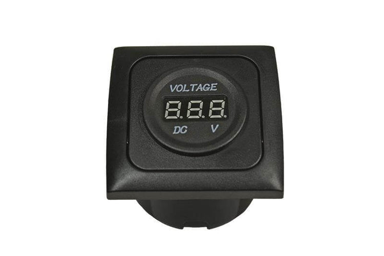 C-line voltmeter camper en caravan met opal afdekraam zwart - zonder verkoopverpakking