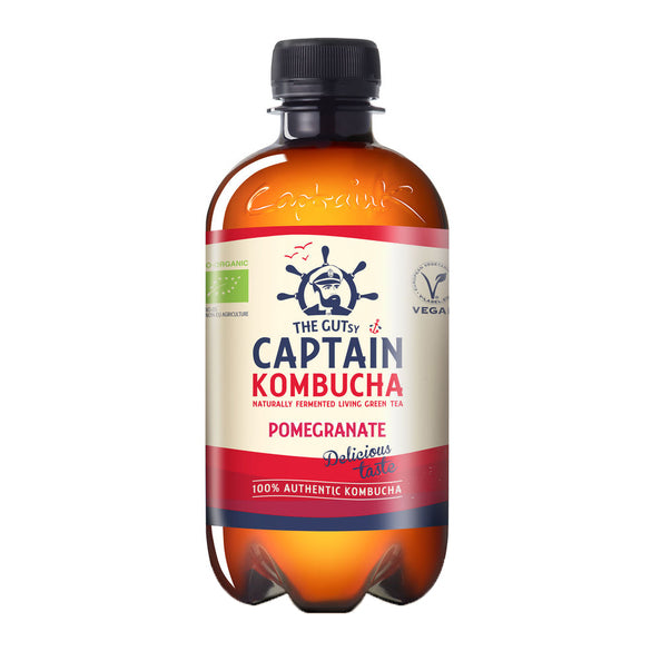 The gutsy captain kombucha pomegranate bio (12x 400ml) (bol)
