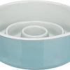 Trixie voerbak slowfeeding keramiek grijs blauw