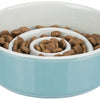 Trixie voerbak slowfeeding keramiek grijs blauw
