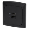 C-line usb laadcontactdoos met usb-a en usb-c - ece r10 - zwart - zonder verkoopverpakking