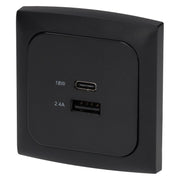 C-line usb laadcontactdoos met usb-a en usb-c - ece r10 - zwart - zonder verkoopverpakking - afbeelding 2