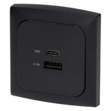 C-line usb laadcontactdoos met usb-a en usb-c - ece r10 - zwart - afbeelding 2