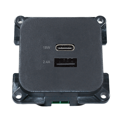 C-line usb laadcontactdoos met usb-a en usb-c - ece r10 - antraciet - zonder verkoopverpakking