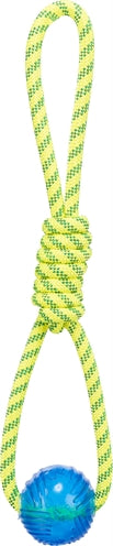 Trixie aquatoy touw trekspeeltje drijvend polyester geel groen - afbeelding 1
