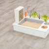 Trixie voederstation met voerbak waterbak hooiruif hout naturel
