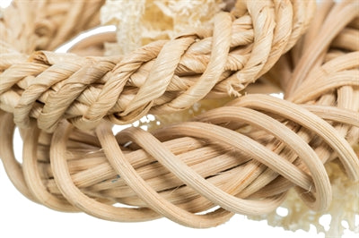 Trixie luffaring met rotan-en maisblad ring naturel