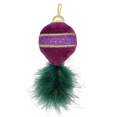 Happy pet gemstone forest kerstornament met catnip