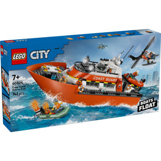 Lego city 60504 kustwacht reddingsboot met helikopter