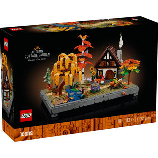 Lego icons herfsttuin met cottage herfstdecoratie - bouwpakket voor volwassenen - 11372