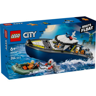 Lego ® city achtervolging met politieboot, drijft echt - 60456