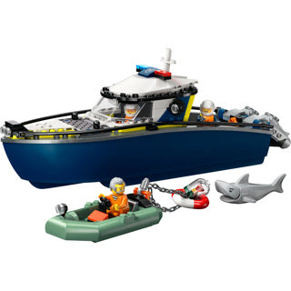 Lego ® city achtervolging met politieboot, drijft echt - 60456