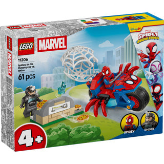 Lego marvel 11206 spidey op zijn motor vs. rhino