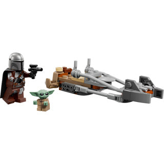 Lego star wars 75436 mandalorian en grogu's speederbike