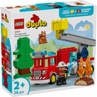 Lego duplo town 10473 brandweertruck met slang en brandweerman