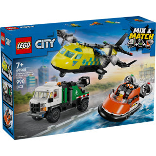 Lego city 60505 vliegtuig, servicewagen en hovercraft remix