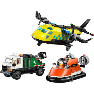 Lego city 60505 vliegtuig, servicewagen en hovercraft remix