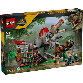 Lego jurassic world spinosaurus ontsnapping dinosaurus speelgoed voor kinderen 77982