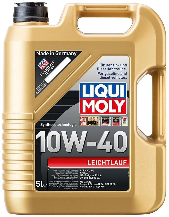 Liqui moly motoröl leichtlauf easy-running 10w-40 5 ltr lm