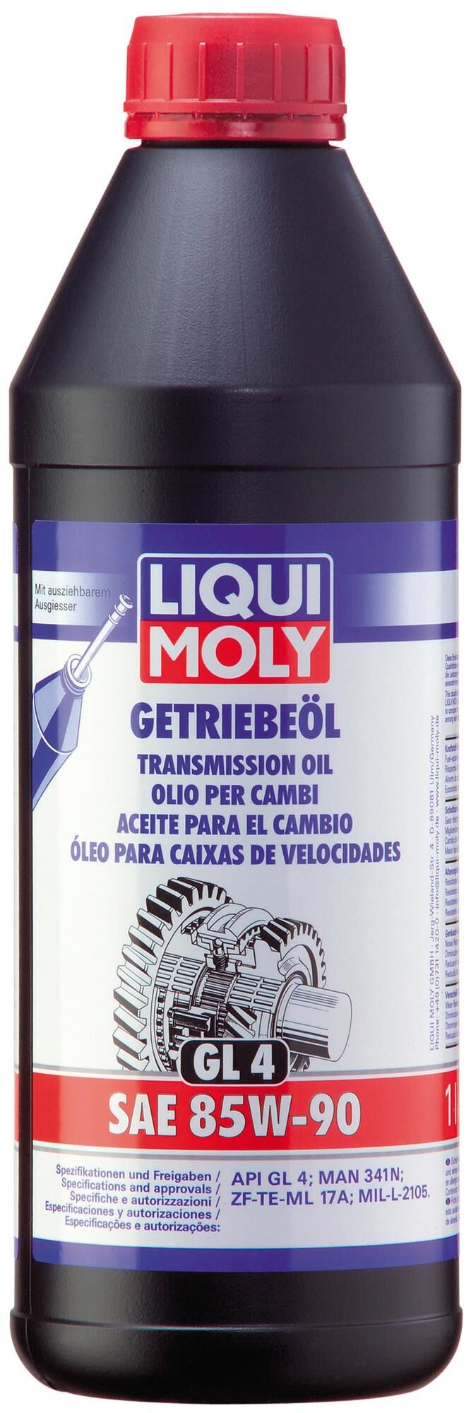 Liqui moly transmissieolie gl 4 gear oil gl4 1ltr. sae85w-90
