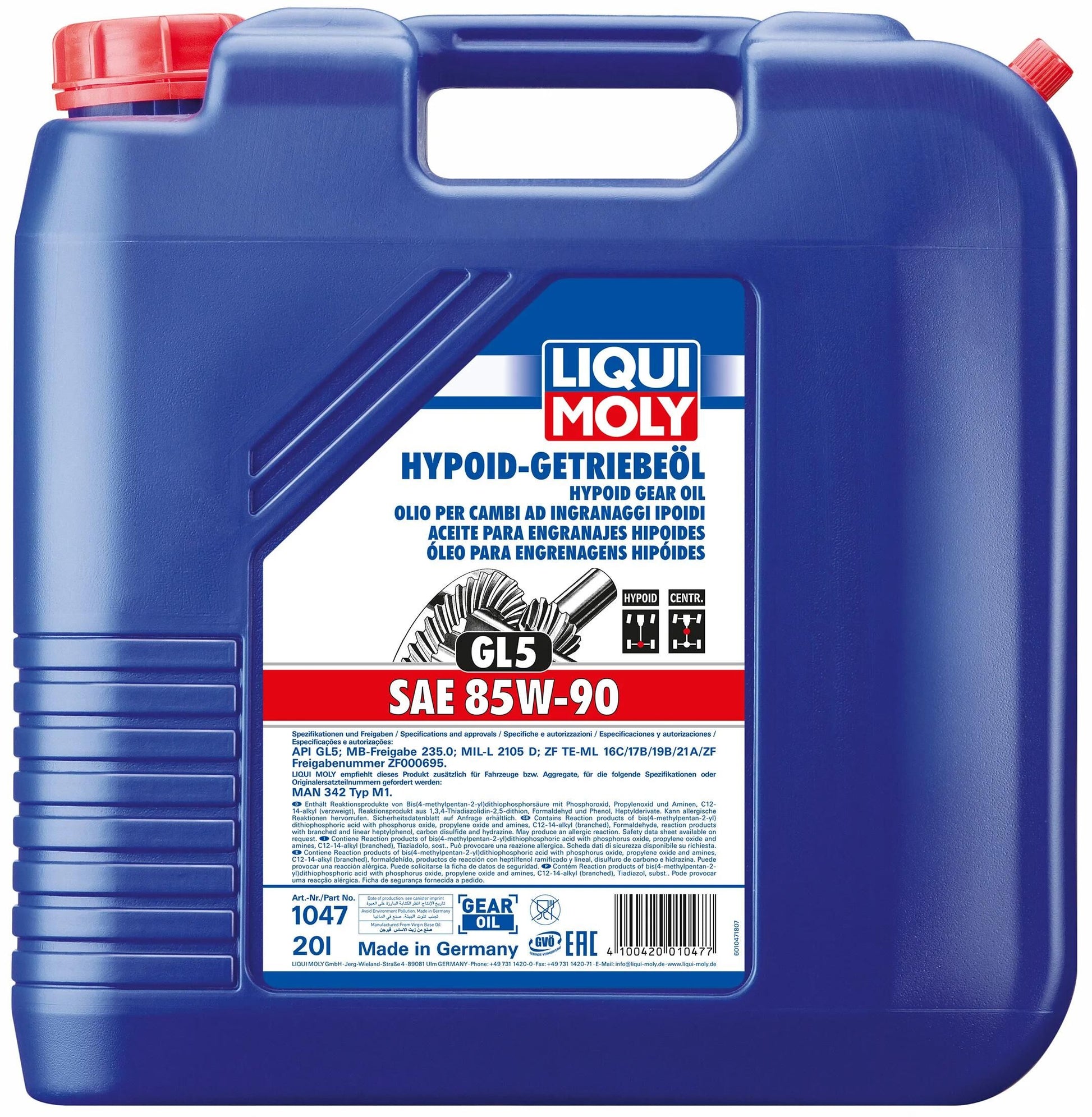 Liqui moly getriebeöl gl 5 hypoid transmission oils contents 20l