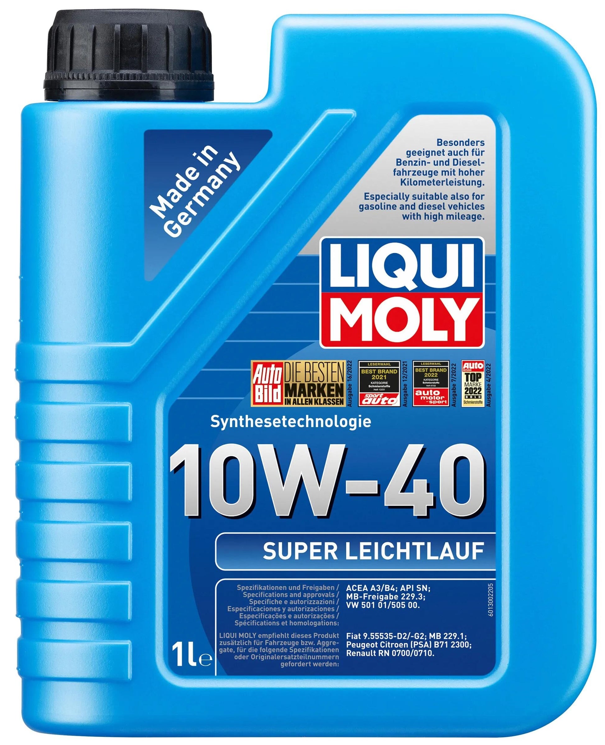 Liqui moly motorolie super leichtlauf super smooth running oil 1 ltr.