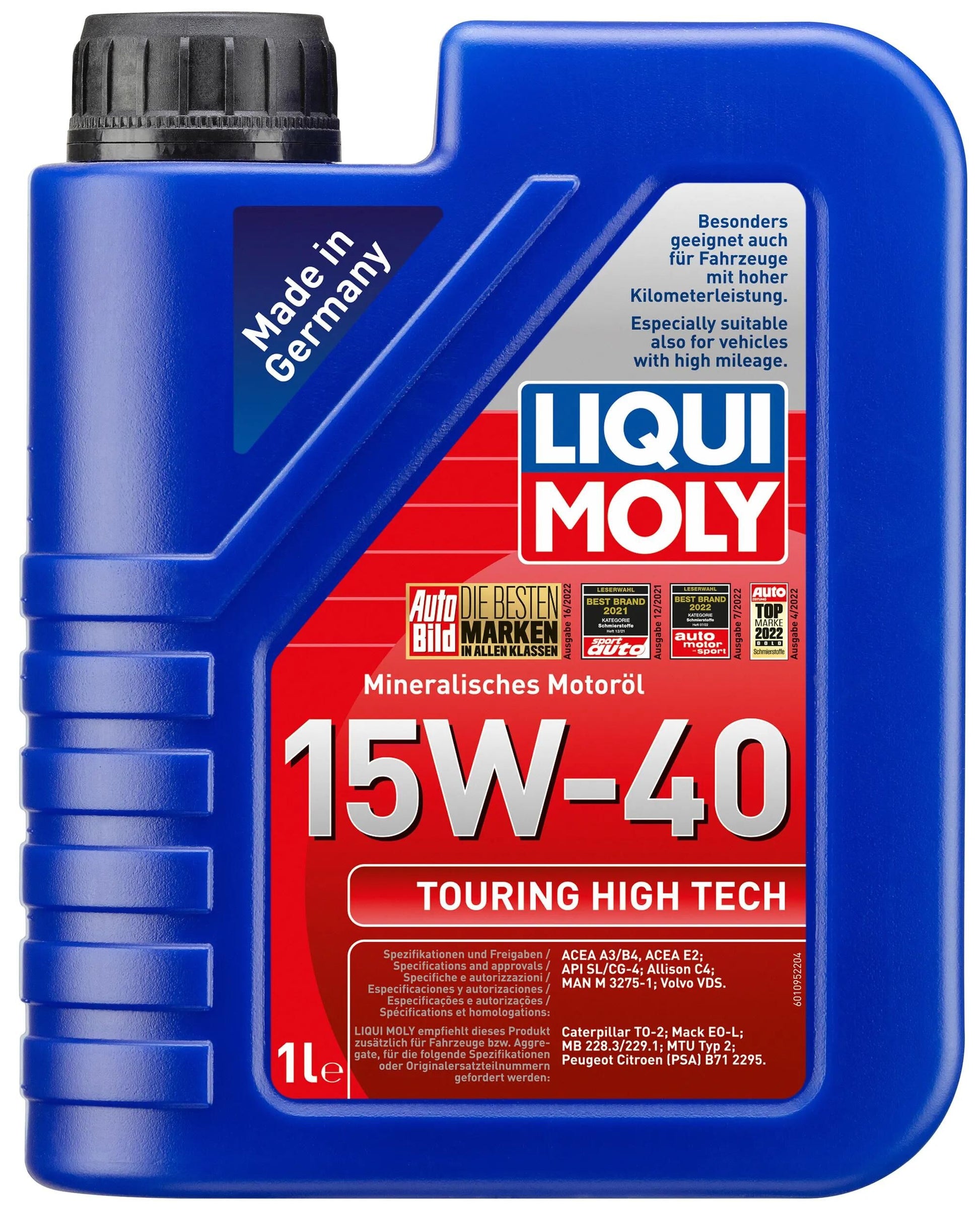 Liqui moly motoröl touring high tech touring high tech 1 ltr. 15w-40hd