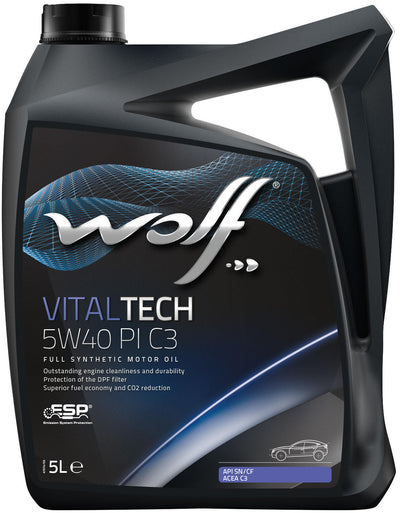 Wolf motoröl vitaltech pi c3 motoroil 5w40 5l vitaltech pi c3