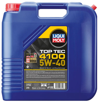 Liqui moly motorolie top tec 4100 top tec 4100 20l 5w-40