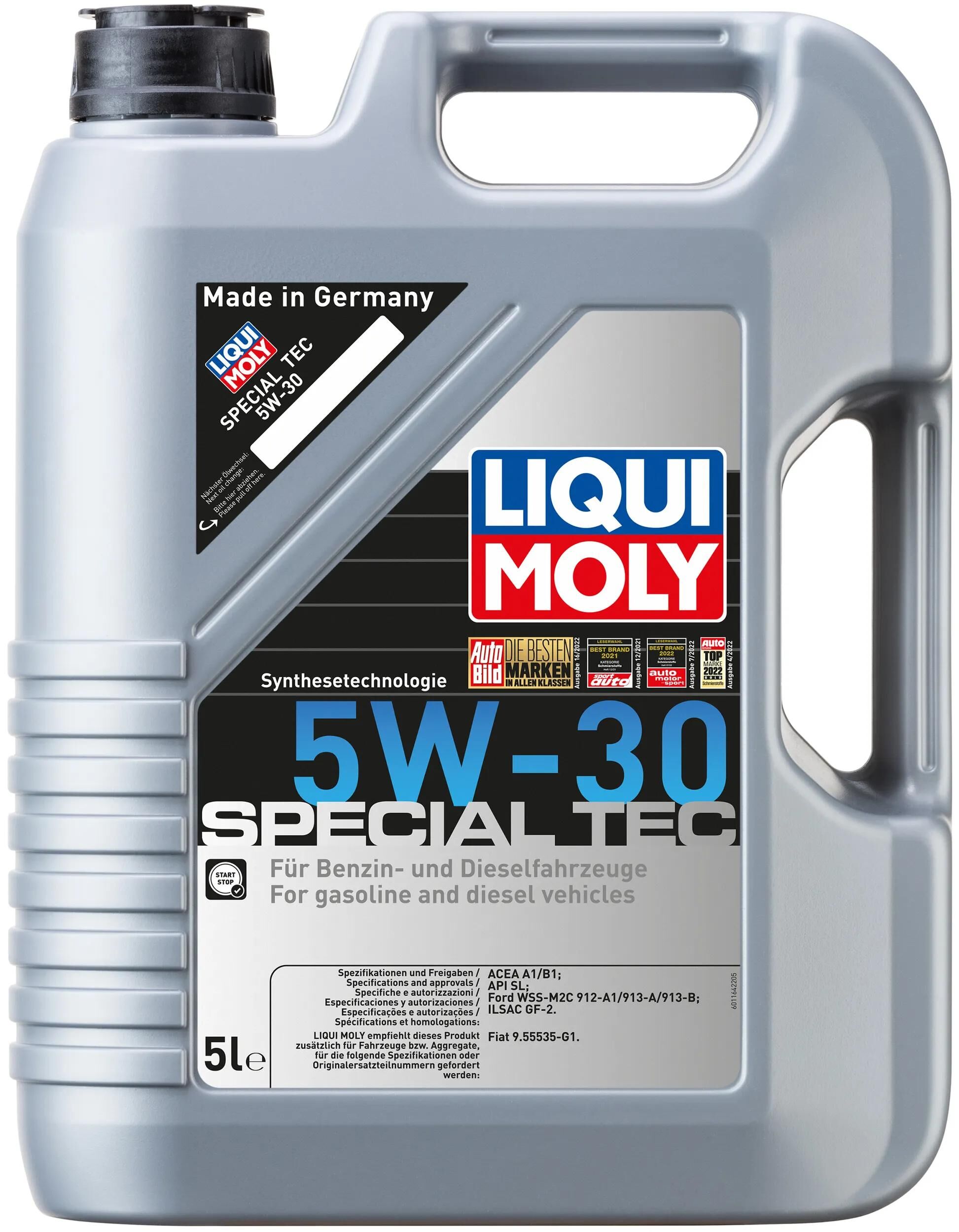 Liqui moly motoröl special tec special tec 5w-30 5l motoroil