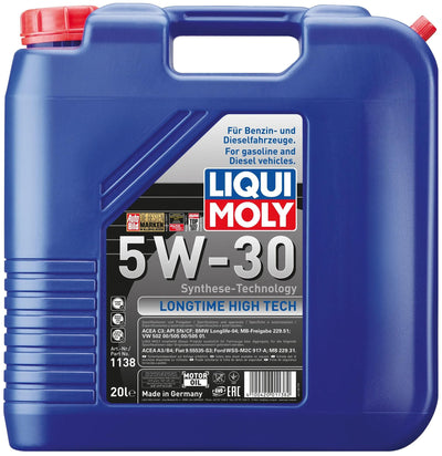 Liqui moly motoröl longtime high tech longtime high tech 5w-30 20 ltr.