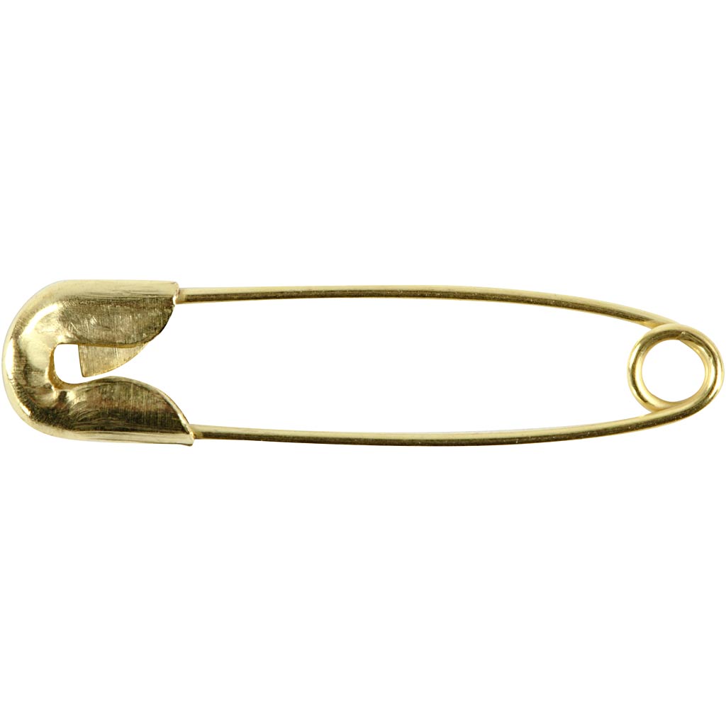 Creativ company veiligheidsspelden l: 22 mm dikte 0 6 mm goud 100stuks