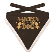 Plenty gifts Kerst bandana santa's favourite dog zwart - afbeelding 1