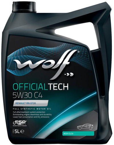 Wolf motoröl officialtech c4 motoroil 5w30 5l officialtech c4