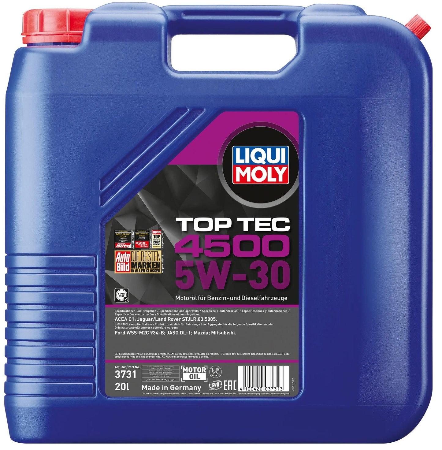 Liqui moly motorolie top tec 4500 oil toptec4500 5w-30 20l