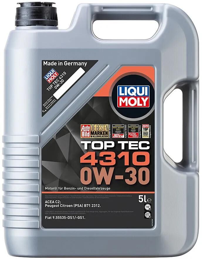 Liqui moly motorolie top tec 4310 oil top tec 4310 0w-30 5l