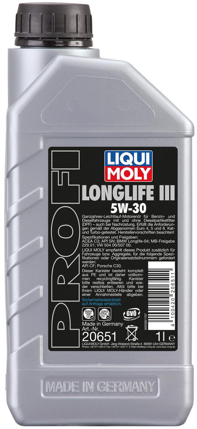 Liqui moly motoröl profi longlife iii profi ll iii 5w-30 1l